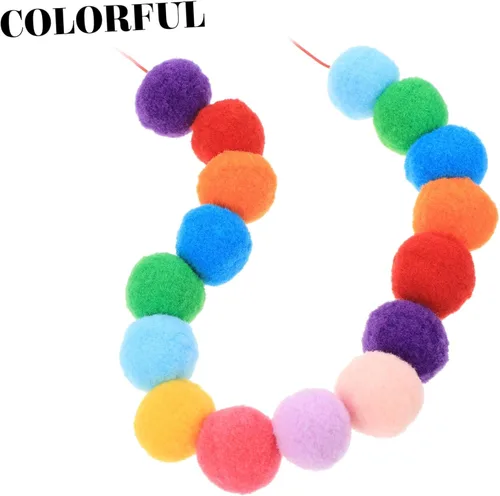 Vista 9 de iplusmile Collar para mascotas Adorno al aire libre Collar de Navidad para mascotas Encantador Collar de gato Decoración de para Exteriores Pom Pom