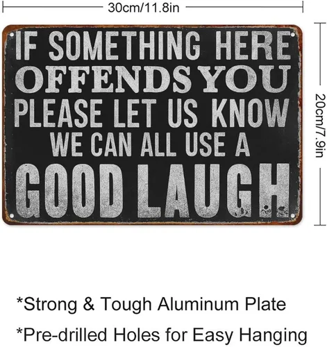 Vista 2 de Putuo Decor Duct Tape It Can't Fix Stupid But It Can Muffle The Sound Retro Aluminum Metal Signs Wall Decoration 8X12 Inches for Kitchen Bar Room
