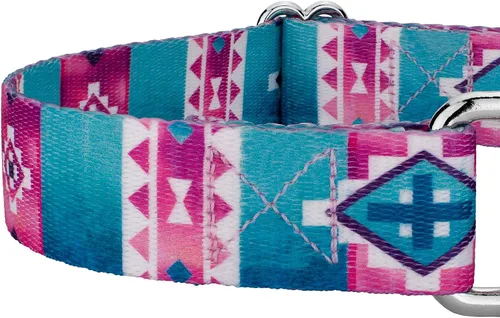 Vista 7 de Country Brook Petz - Collar de perro Albuquerque Martingale - Colección Country and Western con diseños rústicos (1/2 pulgada, 2XS)