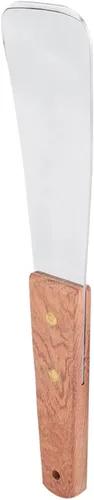 Vista 8 de Pala de helado de acero inoxidable para helado, pala de postre, cortador de mantequilla con mango de madera ergonómico, utensilio de cocina
