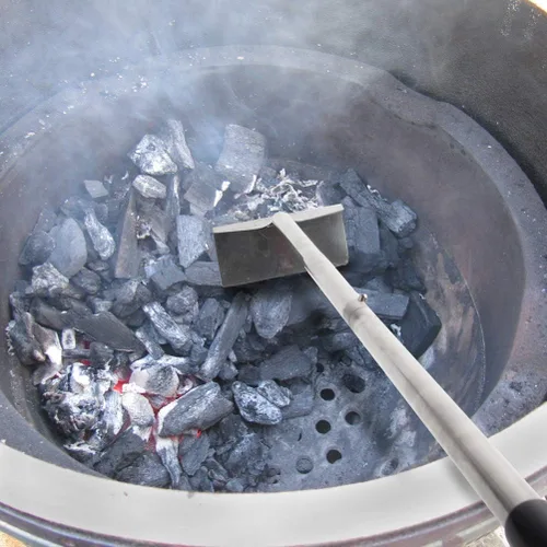 Vista 6 de Rastrillo para Parrilla de Carbón, Accesorios de Herramienta para Cenizas, Rastrillo de Cenizas para Parrilla Kettle de Carbón y Horno de Pizza