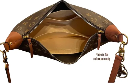 Vista 4 de Divitize Organizador de bolso de alta calidad compatible con LV Loop Hobo GM bolsa inserta – Inserto de fieltro hecho a mano de 0.079 in, ajuste