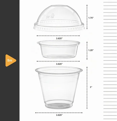 Vista 5 de ELEGANT DISPOSABLES Vasos de plástico para parfait de 9 onzas con insertos y tapas de 2 onzas, 50, juegos de recipientes de yogur de 9 onzas