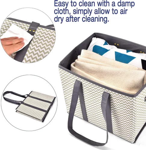 Vista 6 de NERUB Bolsas reutilizables para comestibles, resistentes con parte inferior reforzada, bolsas de compras grandes plegables para comestibles