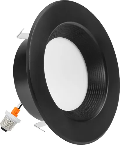 Vista 2 de Maxxima 4 pulg. Luz de techo empotrada LED de 5 CCT, 800 lúmenes, con conexión rápida E-26, color seleccionable 2700K-5000K