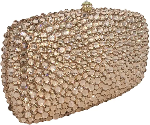 Vista 4 de Boutique De FGG Bolsos de noche para mujer, bolsos de boda de cristal con picos