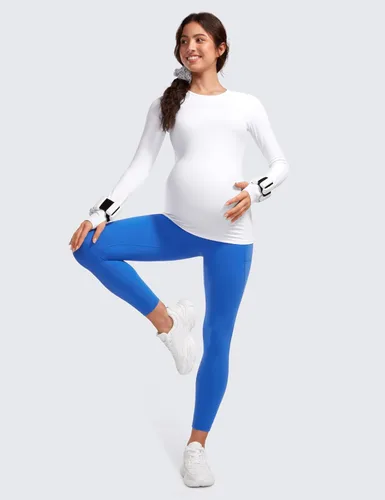 Vista 4 de CRZ YOGA Butterluxe - Leggings de maternidad con bolsillos para mujer de 25 pulgadas, pantalones de entrenamiento para yoga, embarazo, suaves como