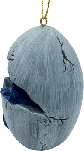 Vista 6 de Figura de adorno de árbol de Navidad con diseño de dragón azul bebé