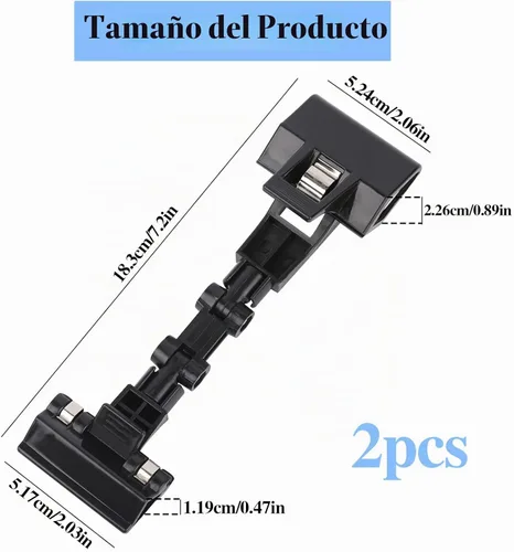 Vista 2 de Paquete de 2 soportes para documentos ajustables para escribir documentos flexible, plegable, clip giratorio y práctico para suministros de artista