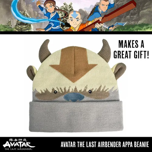 Vista 6 de Concept One Avatar The Last Airbender Appa - Gorro de punto acrílico con puño, multicolor, talla única