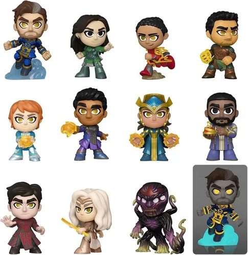 Vista 2 de Funko Pop Mystery Minis: Eternals (una figura misteriosa) MM: Saco de almuerzo multicolor