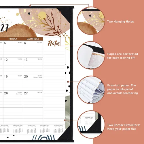 Vista 4 de 2027 Desk Calendar - Desk Calendar 2027 Large 22x17, Jan. 2027 - Dec. 2027