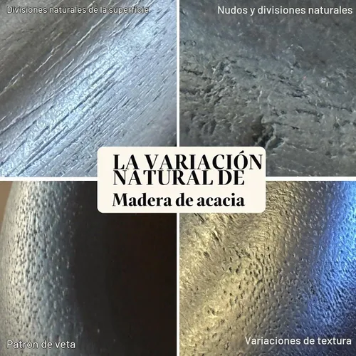 Vista 4 de Decoración de eslabones de cadena de madera negra de 13 pulgadas, acento Adorno de nudo de madera para estilo de estante, decoración de estantería