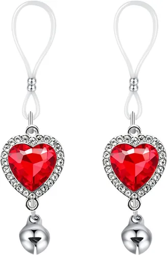 Vista 9 de Faux Body Piercing Jewelry Heart Non Piercing Nipple Chain 10