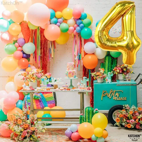 Vista 1091 de KatchOn Globo negro del número 1 de 40 pulgadas, globo de feliz cumpleaños Large Mylar Number One Balloon for 1st Birthday Decorations, Foil