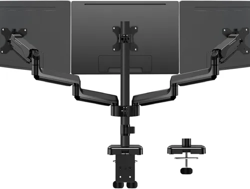 Vista 10 de MOUNTUP Soporte vertical para monitor dual con capacidad para 4.4-17.6 libras, soporte de monitor apilado de hasta 32 pulgadas con brazo de resorte