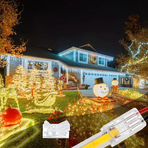 Vista 6 de Flutesan 20 conectores de tira de luz LED, conector LED mazorca