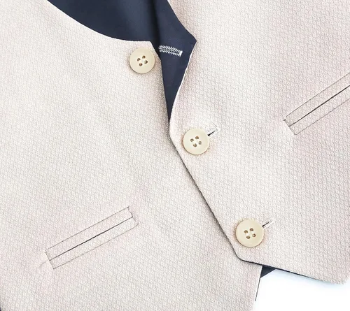 Vista 5 de Lilax Traje formal para niños de 4 piezas, chaleco, pantalones y corbata