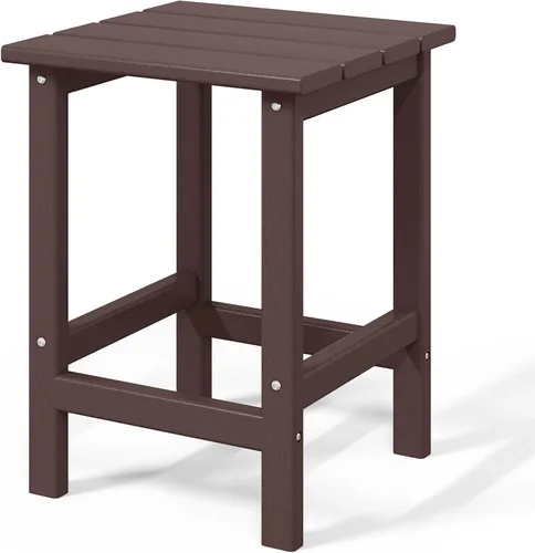 Vista 57 de WestinTrends Ashore - Mesa auxiliar Adirondack moderna para patio al aire libre, color arena