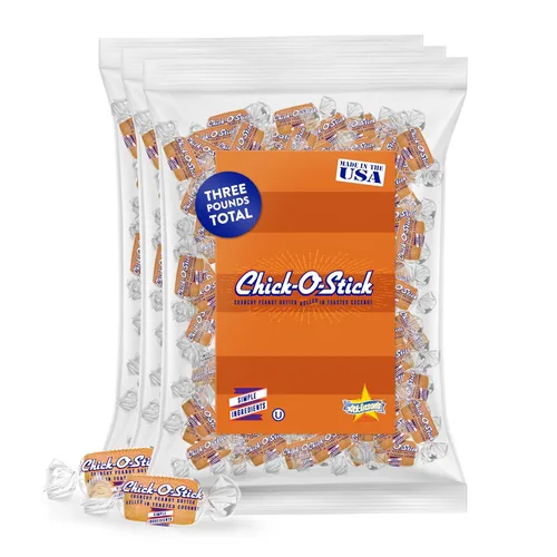 Vista 9 de Atkinson Chick-O-Stick - Mini aperitivos veganos, 48 palitos envueltos, dulces crujientes para bolsas Bocados crujientes a la antigua, sin gluten