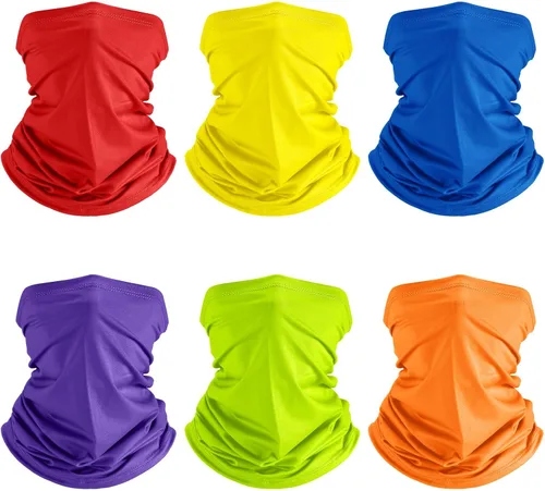 Vista 17 de Geyoga 6 piezas de protección UV para el verano, polaina de cuello refrescante, ropa para la cara, polaina para cuello, bufanda, protector solar