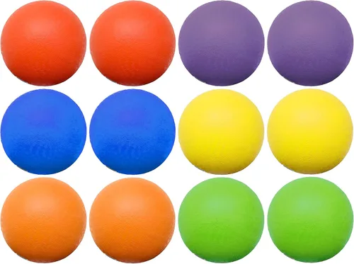 Vista 6 de Biggz Pelotas de goma de 8.5 pulgadas para niños y adultos, tamaño oficial para Dodge Ball, paquetes disponibles de 6, 12, 48