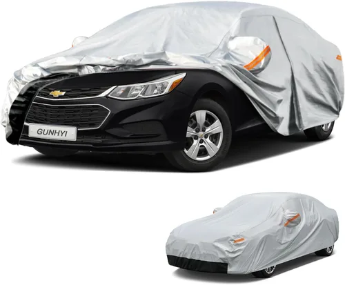 Vista 81 de GUNHYI - Funda de automóvil de 6 capas para Tesla Model 3 (2017-2025), impermeable para todo tipo de clima, protección UV contra la nieve, el sol