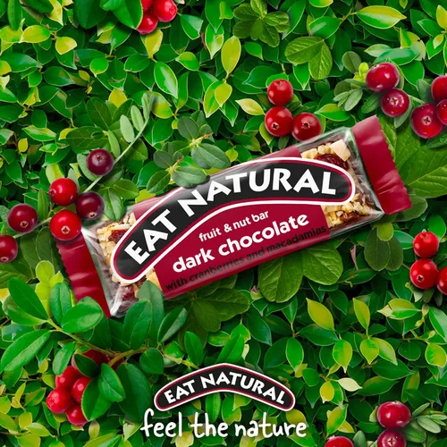 Vista 8 de Eat Natural - Barra de Frutas y Nueces - Chocolate Negro con Arándanos y Macadamias - 1.59 oz