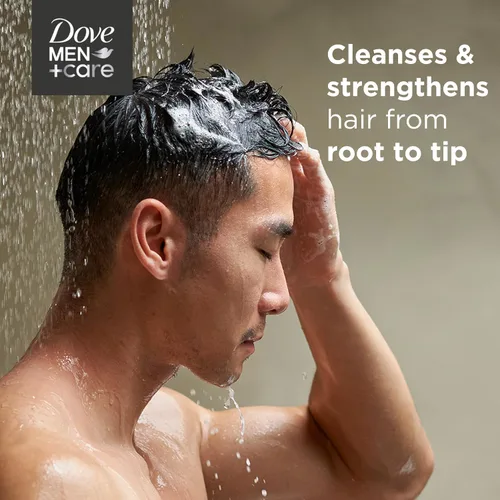 Vista 6 de DOVE MEN + CARE Champú y acondicionador fortificante 2 en 1 para cabello resistente y más grueso, grueso y fuerte con cafeína ayuda a fortalecer