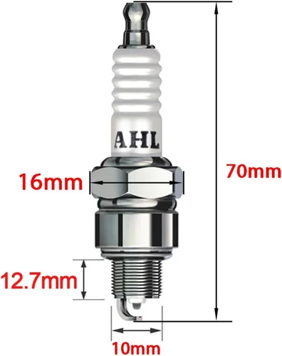 Vista 4 de AHL Paquete de 1 bujía de cobre con níquel compatible con Yamaha YFM125 Raptor 50 80 90 125 TTR110E TTR125 TTR125E TTR125L TTR125LE TTR50E TTR90E