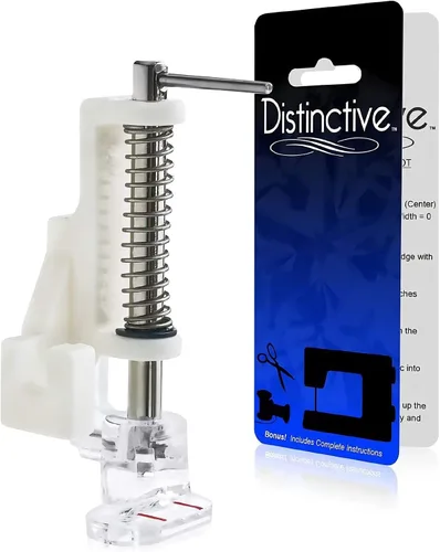 Vista 40 de Distinctive 1 – 4 (cuarto de pulgada) Quilting máquina de coser prensatelas para guía de borde con – Compatible con todos los vástagos Snap-On