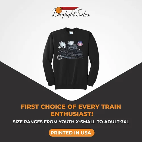 Vista 2 de Daylight Sales Union Pacific Challenger 3985 At Night Railroad Sudadera 3985