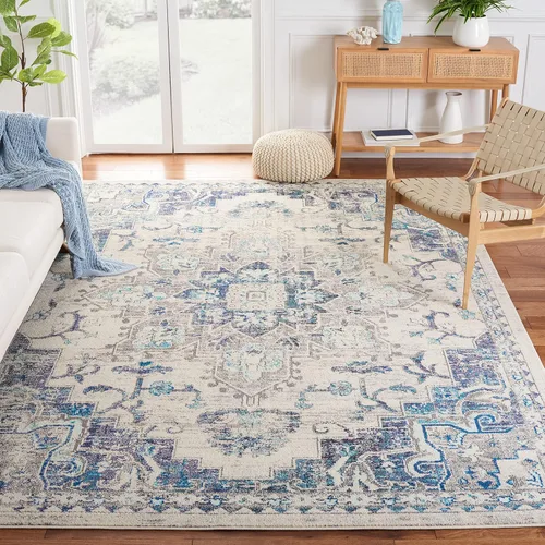 Vista 91 de Safavieh MAD473E - Tapete con diseño de medallón desgastado, bohemio elegante, colección Madison, no suelta pelos, fácil de cuidar, alto tránsito