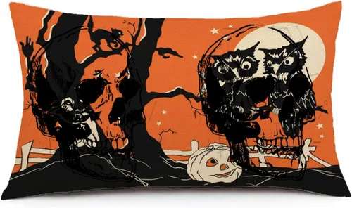 Vista 14 de Funda de almohada de Halloween de 12 x 20 pulgadas con temática otoñal de Just a Spooky Goose en disfraces de Halloween, lindas almohadas