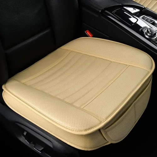 Vista 11 de Cubiertas para asiento trasero Sunny color, cojines para asiento trasero, protector de banco automático con piel de PU transpirable y fondo Beige