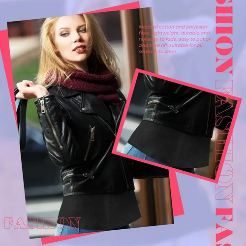 Vista 5 de 11 piezas ajustables en capas falsas superior inferior barrido mini falda camisa extensores longitud media falda dividida para mujeres niñas
