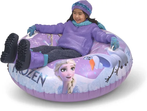 Vista 6 de GoFloats Winter Snow Tubes - Choose from Unicorn, Disney's Frozen, Ice Dragon, Polar Bear, Penguin, Flamingo - Inflatable Sled for Kids and Adults