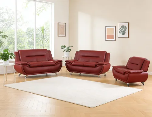 Vista 44 de Sofás de cuero para sala de estar, juego de sofá seccional, juego de 2 piezas de muebles para sala de estar, juego de sofá y sofá biplaza