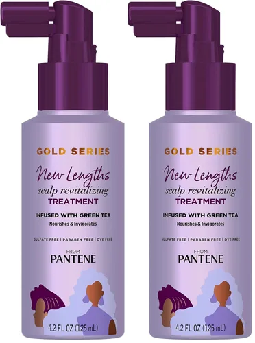 Vista 8 de Pantene Gold Series New Lengths - Tratamiento revitalizante para el cuero cabelludo, 4.2 onzas líquidas con infusión de té verde, hidrata, fortalece