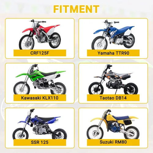 Vista 5 de HIAORS 7/8" Empuñaduras universales para motocicleta, compatibles con YZ125 YZ250 YZ426F YZ450F TTR250 WR250R YZ80 YZ85 50cc 110cc 70cc Pit Dirt Azul