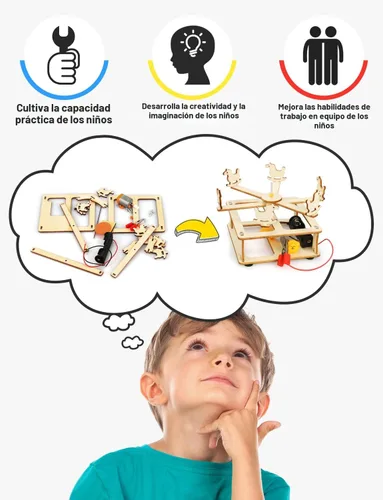 Vista 7 de Poraxy Kits STEM 4 en 1 para niños de 8 a 10 años, kits de ciencia proyectos de construcción para niños, juguetes STEM para niños y niñas de 8 a 13