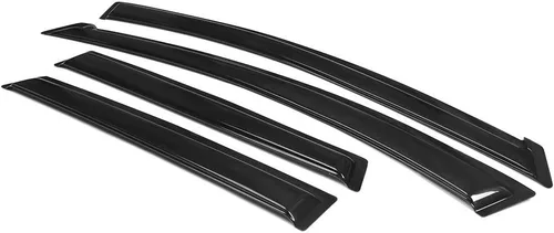 Vista 5 de Compatible con Nissan Rogue 2009-2013 2014-2015 Rougue Select Slim Style Window Visor IKON MOTORSPORTS, Acrylic, Unpainted, Black, Sun Rain Shade