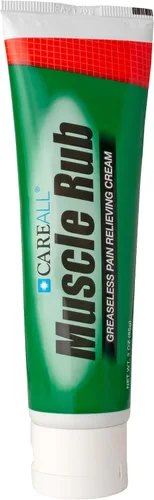Vista 4 de CareAll Muscle Rub Crema No Grasa 3.0 oz. Ultra Fuerza. Alivio de dolores menores y dolores en músculos y articulaciones. 10% mentol y 15%