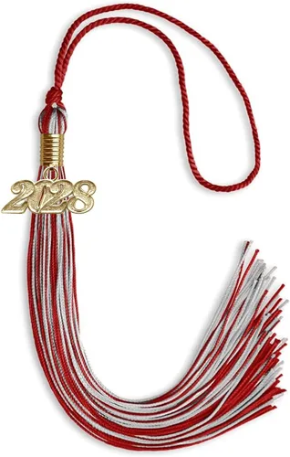 Vista 165 de Endea Graduation - Borla de doble color mixto con fecha dorada (negro/dorado antiguo, 2021)