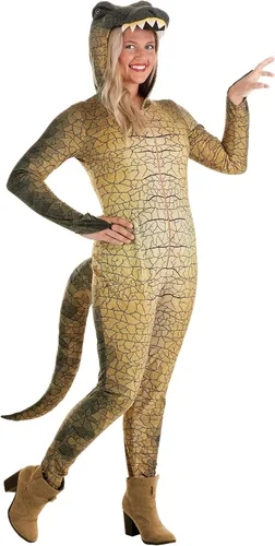 Vista 4 de Disfraz de dinosaurio mortal para mujer