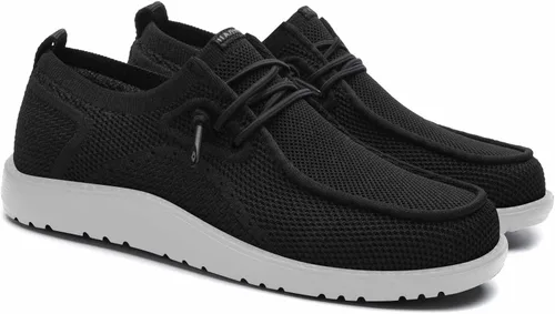 Vista 3 de 1TAZERO Zapatos anchos para hombre, mocasines casuales para caminar, zapatos ortopédicos cómodos de ancho ancho para hombres con soporte de arco