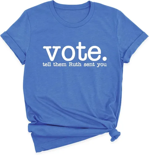 Vista 5 de VOTE Tell Them Ruth Sent You camiseta, Ruth Bader Ginsburg Camisa, Notorious camiseta, Send Me RBG Tee, Camiseta de la igualdad de los derechos