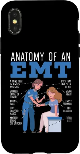 Vista 4 de iPhone 15 Anatomía de un EMT Paramédico EMT EMS Health Care Case