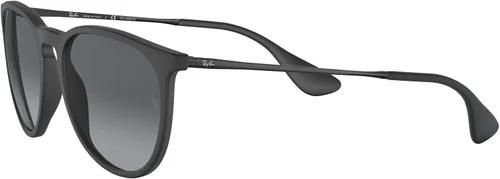 Vista 3 de Ray-Ban RB4171F Erika Low Bridge Fit Round Sunglasses Rubber BlackLight Grey Gradient Grey Polarized 54 mm
