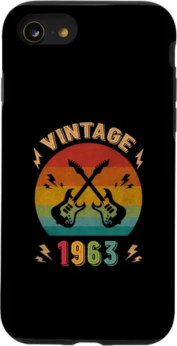 Vista 18 de Vintage 1963 Birthday Guitar Player 63th Guitarist Birthday Case for iPhone 17